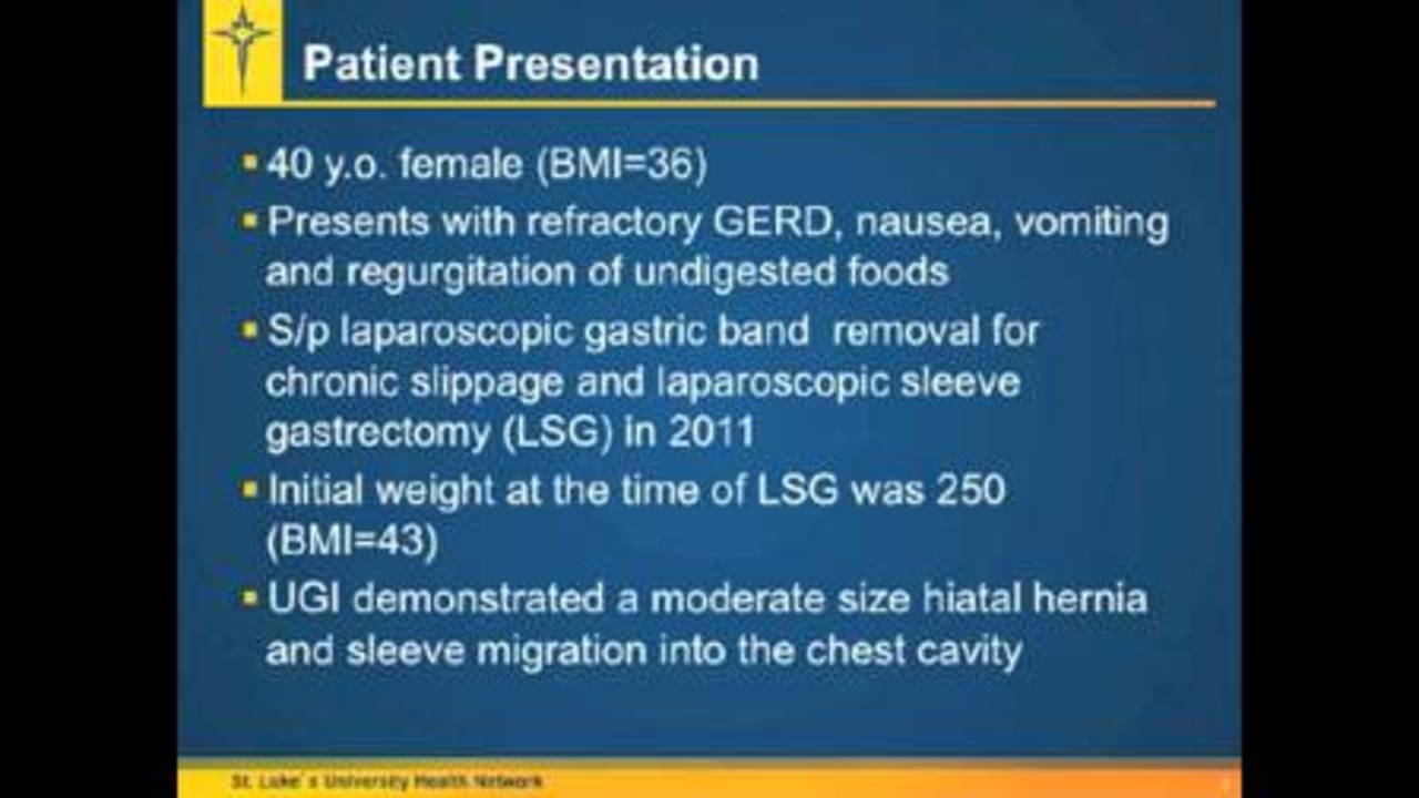 Gastric Sleeve Migration resulting in Laparoscopic Conversion to Roux ...