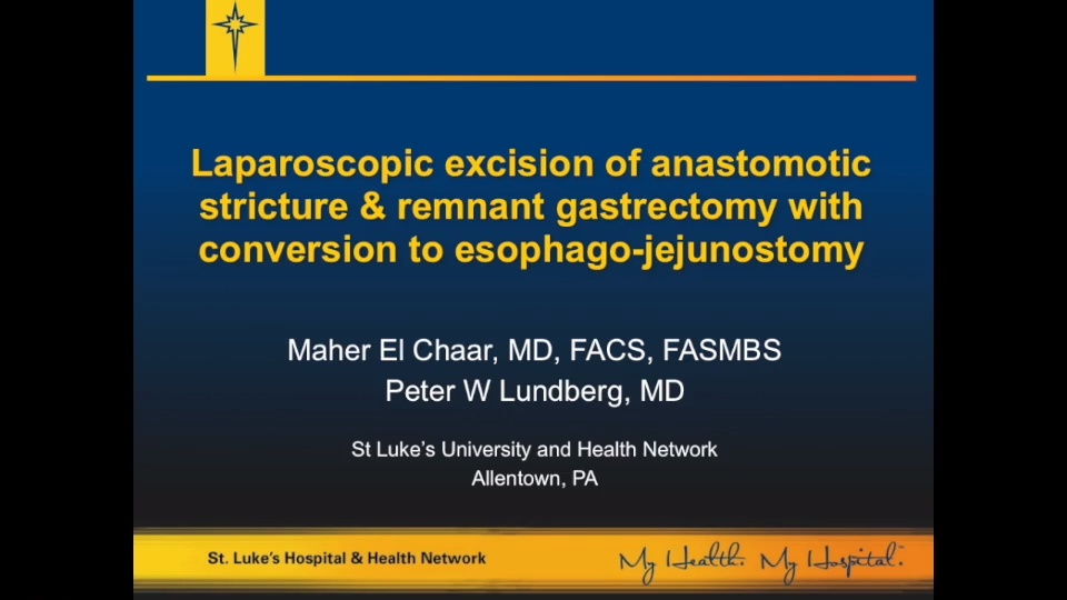 Laparoscopic Excision of Anastomotic Stricture and Remnant Gastrectomy ...